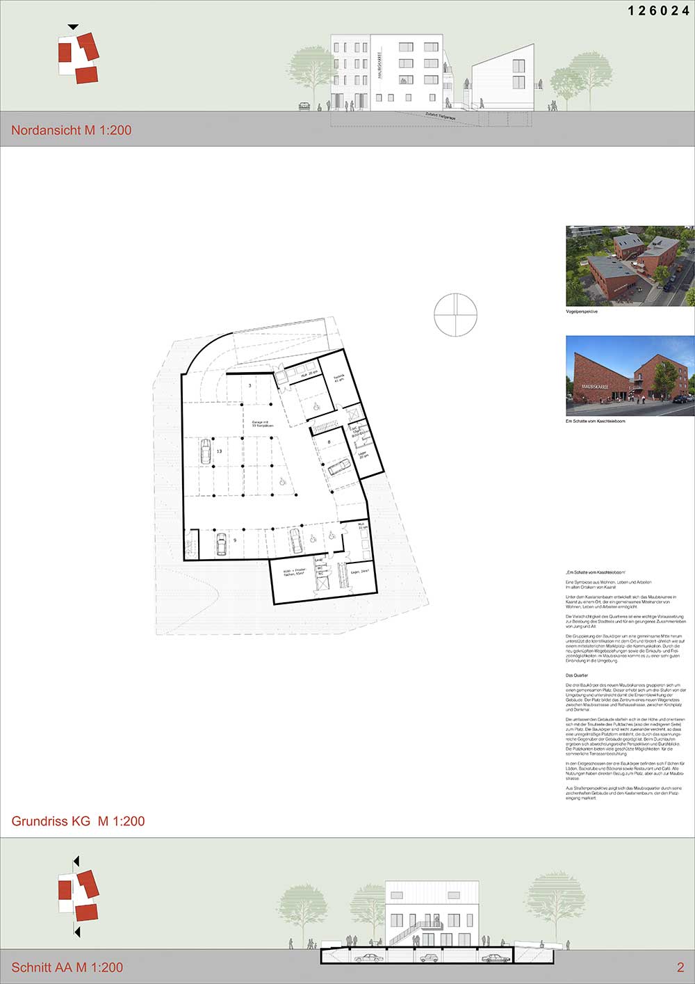Architekturettbewerb Präsentationstafel.