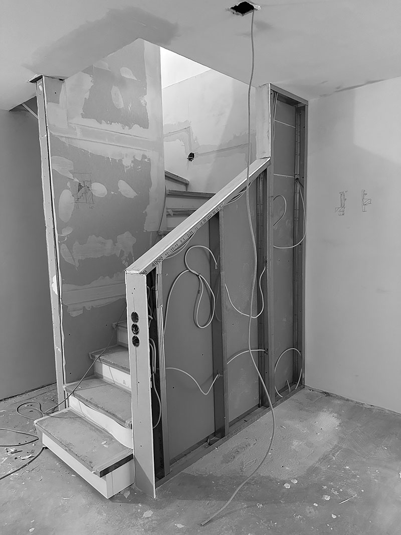 Dokumentation der Umbauarbeiten an der Maisonettewohnung – Einblick in die baulichen Maßnahmen und den Entstehungsprozess.